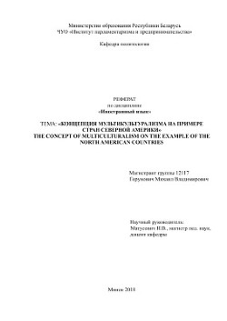 Читать онлайн книгу Концепция мультикультурализма на примере стран Северной Америки автор Горунович Михаил Владимирович Книга Концепция мультикультурализма на примере стран Северной Америки