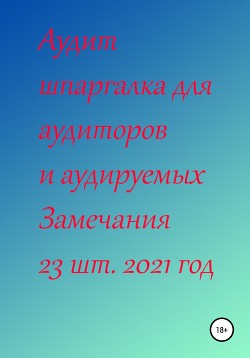Книга Аудит шпаргалка для аудиторов и аудируемых. Замечания 23 шт. за 2021 год