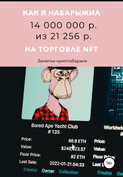 Книга Как я набарыжил 14 000 000 р. из 21 256 р. на торговле NFT